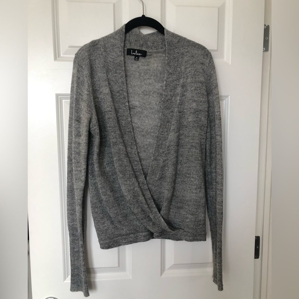 Faux wrap sweater